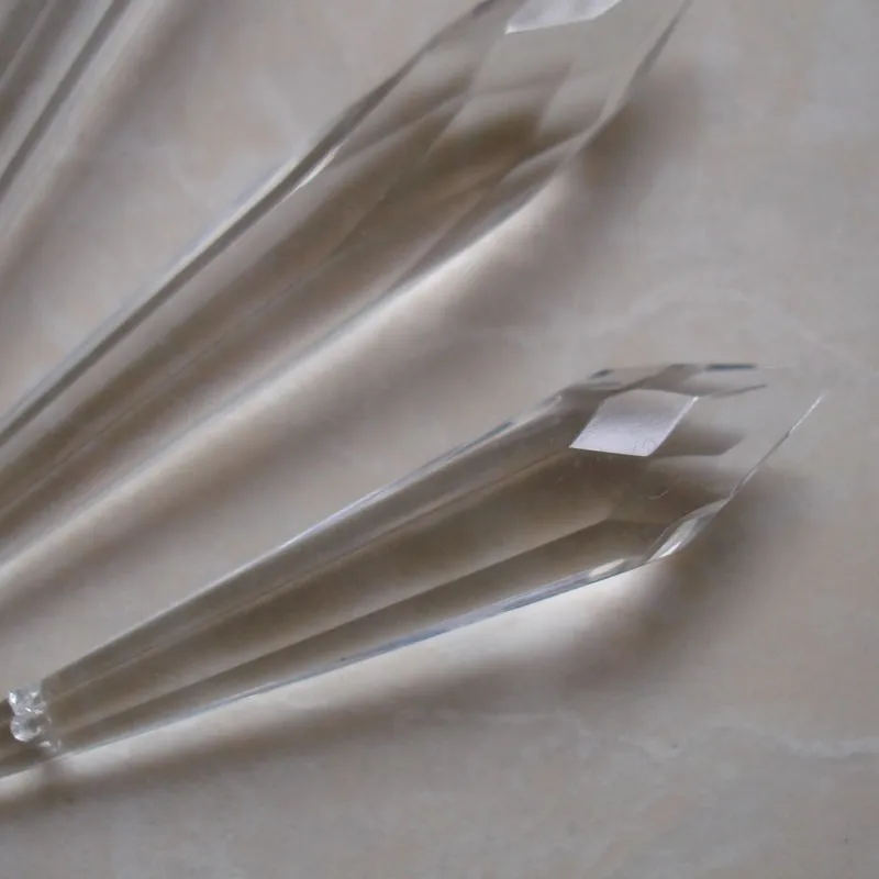 200pcs/lot 63mm crystal multi-cuts glass ICICLE PRISM FOR hanging crystal chandelier prism parts drop pendant, free shipping
