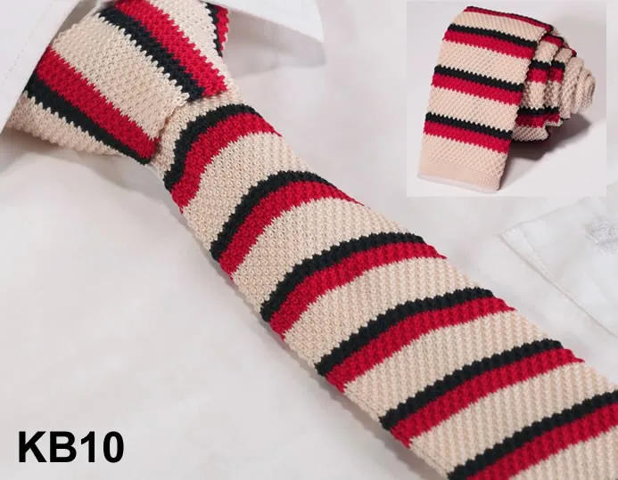 Однотонный вязаный Вязаный Галстук в горошек на плоской подошве, необычный узкий мужской галстук, вечерние свадебные галстуки