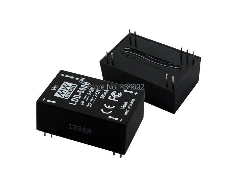 В розницу, 1 шт. LDD-500H DC9-56V DC2-52V 500mA бренд MEAN WELL представляет MEANWELL DC-DC постоянного тока шаг вниз светодиодный драйвер