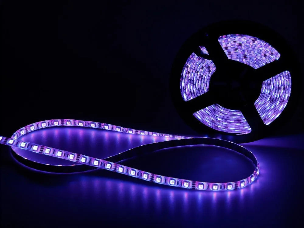 5 м/roll 150 LED RGB SMD 5050 Гибкая Нет Водонепроницаемый светодиодные полосы света with44key ИК-пульт и 3A 12 В адаптер для украшения дома