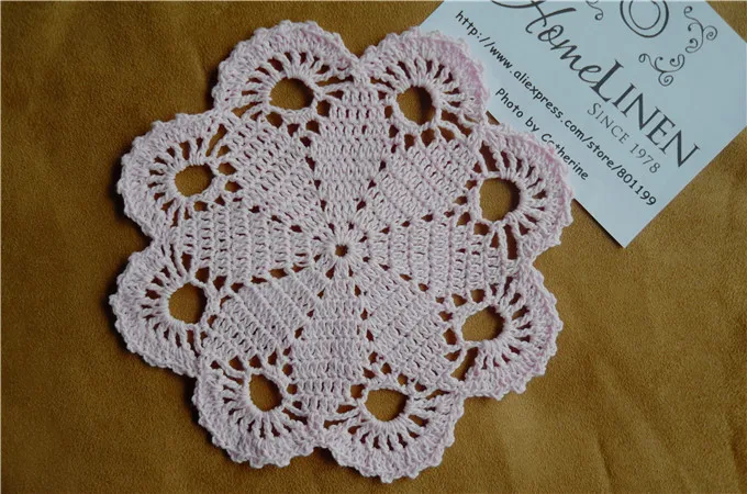 Tapis De Place Rond En Crochet Rose Fait A La Main Pour Bebe 1cm 8 27 Aliexpress