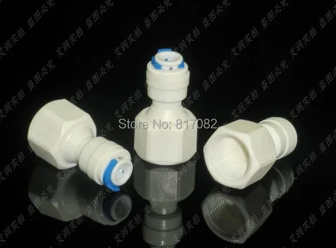 3 шт. прямо quick connect 1/4 ''OD пробки Нажмите X 3/8" Женский Аквариум воды RO женский BSP для RO фитинги