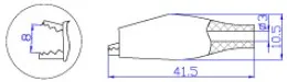 CC711 100 шт./лот зажим крокодил зажим тестовый зажим 41,5 мм