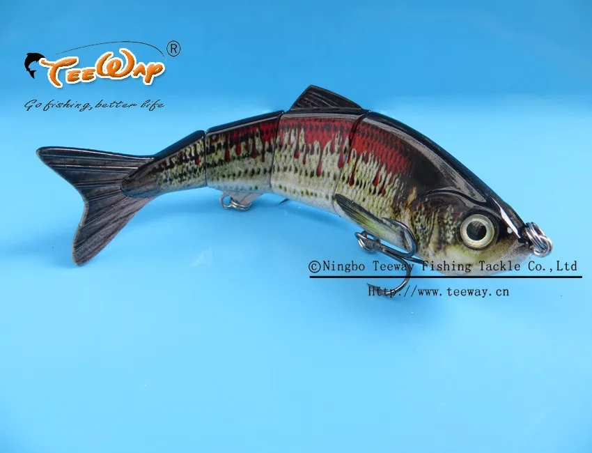 Продукт Рыбалка приманки 4 Сегмент Swimbait Жесткий приманки медленно 19 г 12 см рыболовный крючок Рыболовные снасти FL4-M04