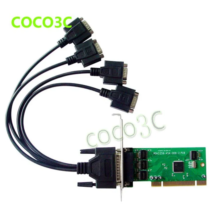 IOC 845 PCI 4 ports Serial PCI card Multi RS232 DB9 COM port to PCI adapter IO Card with low profile bracket 6