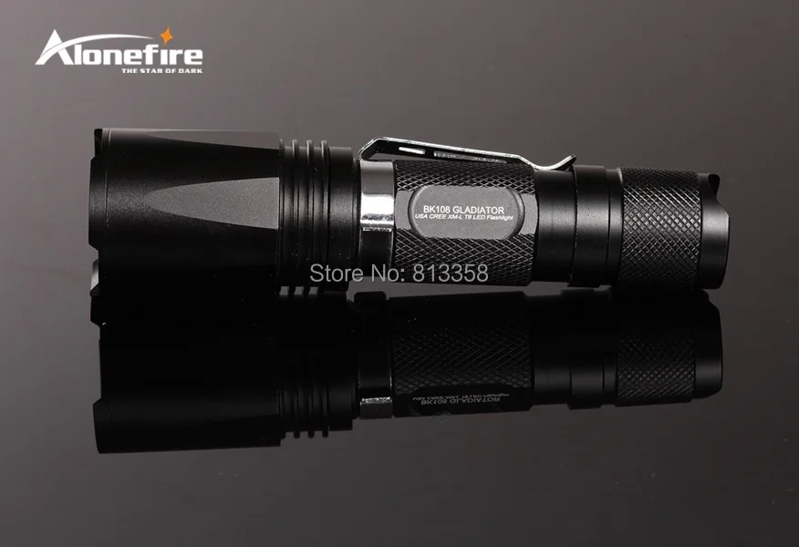 AloneFire GLADIATOR серия BK108 CREE XM-L T6 светодиодный 5 Режим Портативный масштабируемый светодиодный фонарик для аккумулятора 18650