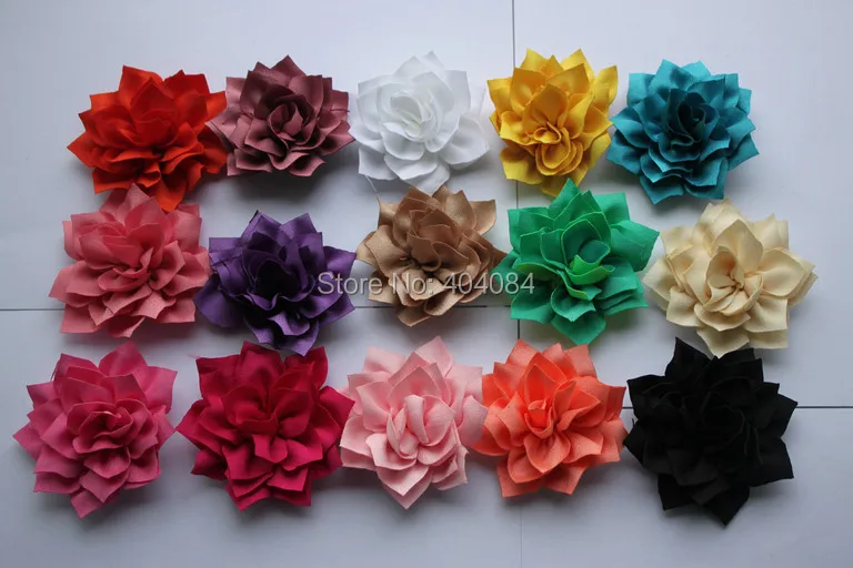 Пробный заказ 20 шт/Партия 15 цветов " Зимние цветы Kanzashi самодельные тканевые цветы цветок повязки Прямая