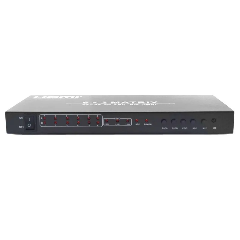 1.4 HDMI Matrix 6x2 hdmi to hdmi Switch converter adapter support 4Kx2K 3D IR extender for HD DVD player satellite receive