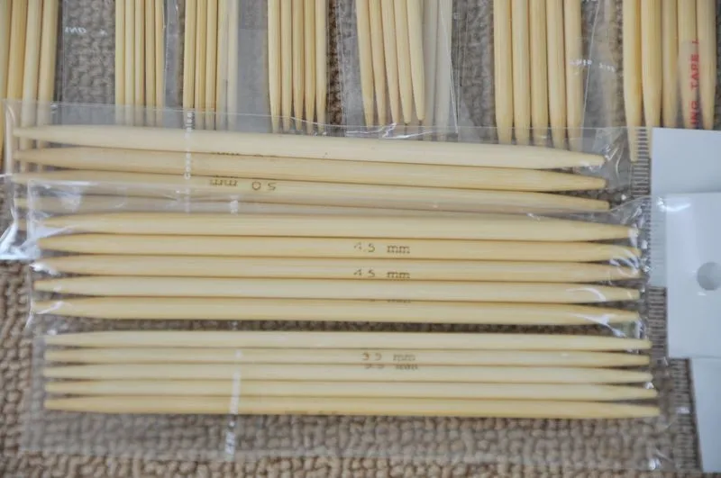 5 шт./Размер 11 размер/набор 10 компл./лот прямой штырь домашний текстильный инструмент бамбук рукоделие Наборы две точки спицы для свитера