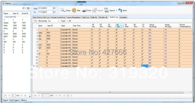 Цветной TFT экран TCP/IP отпечаток пальца iclock отпечаток пальца время посещаемости терминал с 125 кГц кард-ридер A-C081