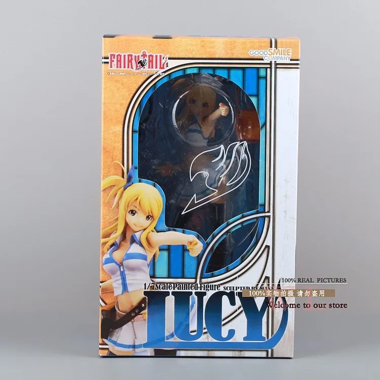 Бесплатная доставка Fairy Tail Люси Хертфиллиа белое платье ПВХ фигурку Коллекция модель игрушки 21 см FTFG004