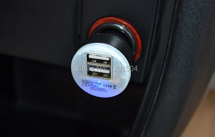 Dual USB Автомобильное Зарядное устройство Мини Пуля двойной USB 2-Порты и разъёмы автомобиля Зарядное устройство адаптер для iphone 7 6 plus 5s/4/ ipad 100 шт/много