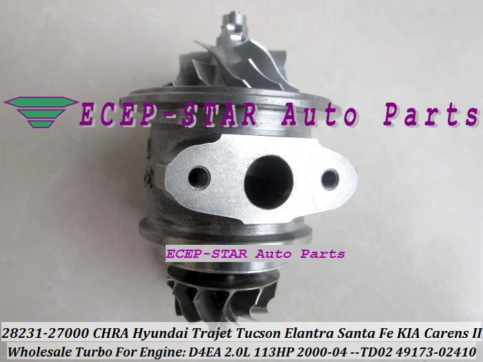 TURBO cartridge CHRA Turbocharger Core TD025 28231-27000 49173-02412 For HYUNDAI Elantra Trajet Tucson Santa Fe KIA Carens II D4EA 2.0L CRDi