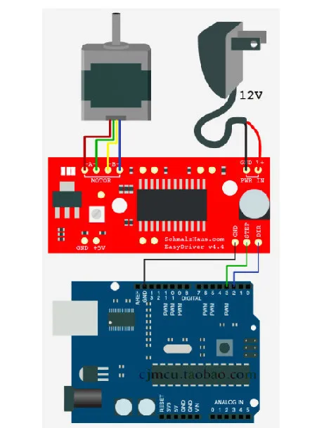 5 шт. шаговый двигатель EasyDriver мотор драйвер V44 A3967