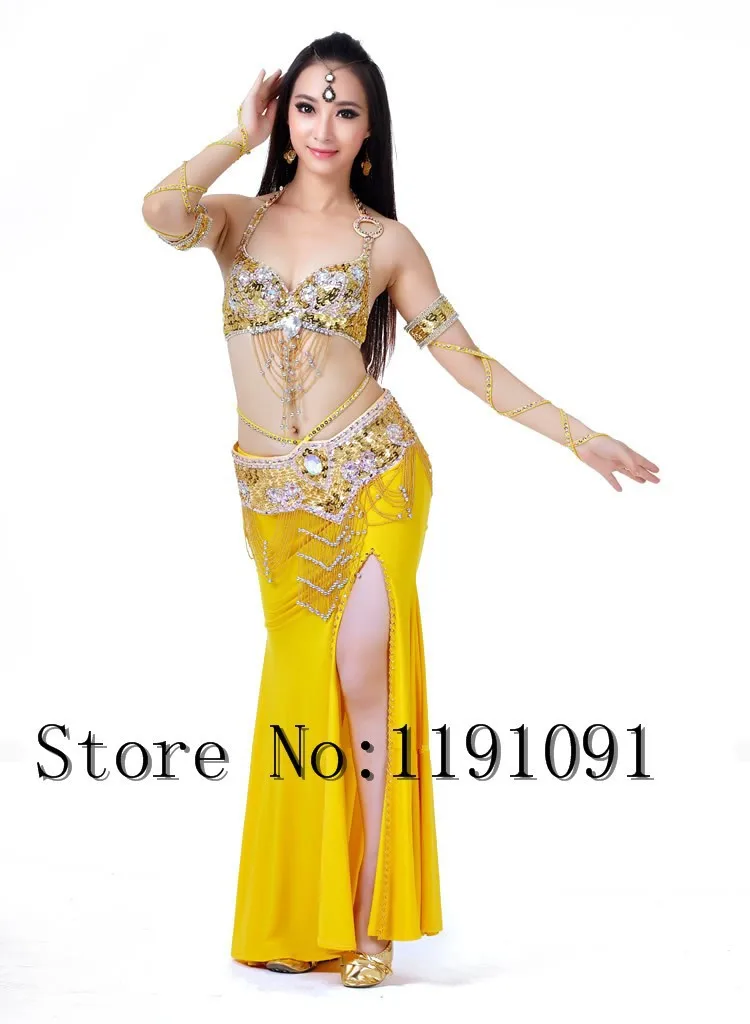 Одежда для индийского беллиданса, 3 компл. Размера S / M / L, 10 цветов 700#