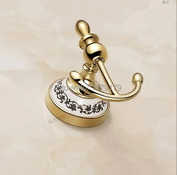 Золото хром керамическая цинковый сплав крючок для одежды крючок для ванной комнаты крючки моды одиночные аксессуары крюк ванной 16888