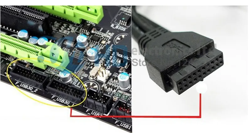 Usb 3.0 передняя панель подключение Бесплатная доставка, новинка, 3,5 дюйма, Гибкий внутренний 20-контактный 2 порта