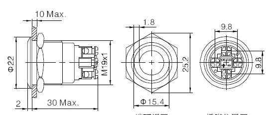 ELEWIND 19 мм кольцо световая Кнопка 1NO(PM191F-10E/R/12 V/A