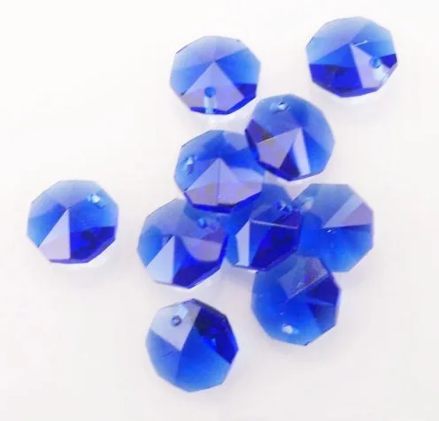 Partes da Cadeia de Contas de Vidro Cristal Octagon Lustre Suncatcher Misturar Cores 800 Pcs 14mm Aaa 1-hole Lustre de cristal
