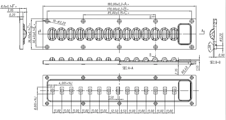 Diz-180 высокое качество светодиодных оптические линзы, уличный светильник объектив, Размеры: 180 х 36 мм, PMMA материалы, Цвет: Прозрачный