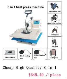 Дешевые высокого качества 8 в 1 комбинированный тепловой пресс машина, сублимационная машина, пластина/кружка/крышка/футболка термопресс, теплопередача машина