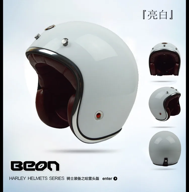 BEON moto CASCO CAPACETE с открытым лицом beon винтажный мотоциклетный rcycle шлем кожаный внутренний коврик реактивный Ретро скутер шлем сертификации ECE