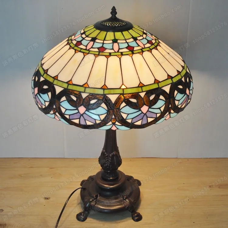 18 Cunxin в форме европейского барокко Tiffanylamps спальня гостиная, украшенные стеклянными барными лампами ретро ностальгия кафе бар