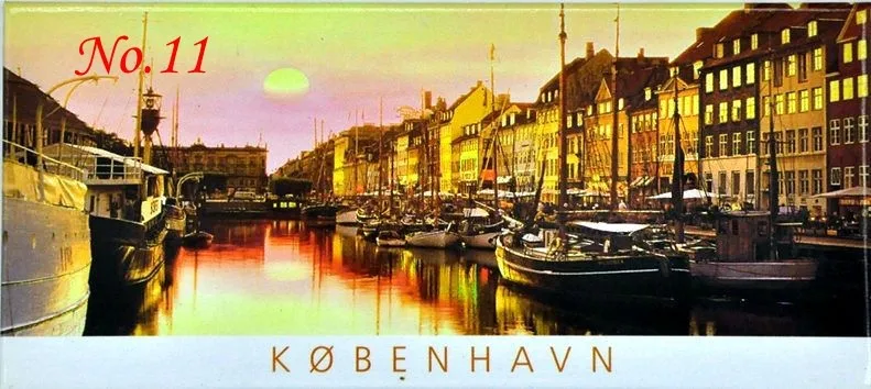 DANMARK KOBENHAVN городские здания пейзаж прямоугольник металлический холодильник Туризм Сувенир домашний декор холодильник магниты настенные Стикеры