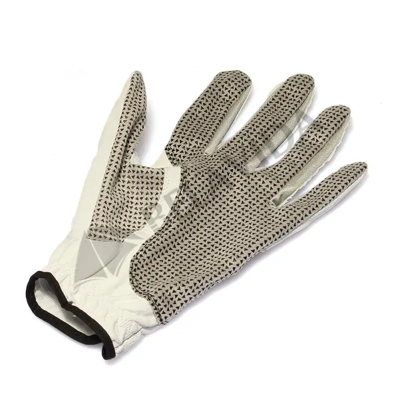 men golf glove wrist grip guide non slip white sheepskin left