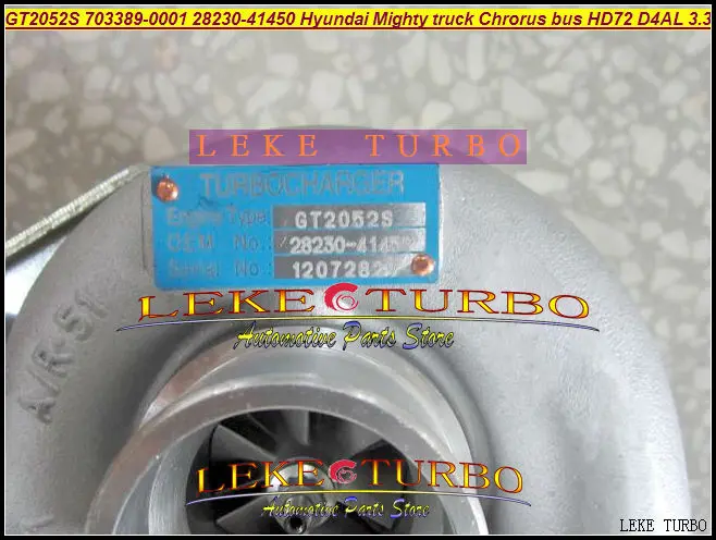 GT2052S 703389-0001 703389-0002 28230-41450 703389 турбо Турбокомпрессор Для Hyundai может грузовик Chorus bus HD72 D4AL 3.3L 122HP