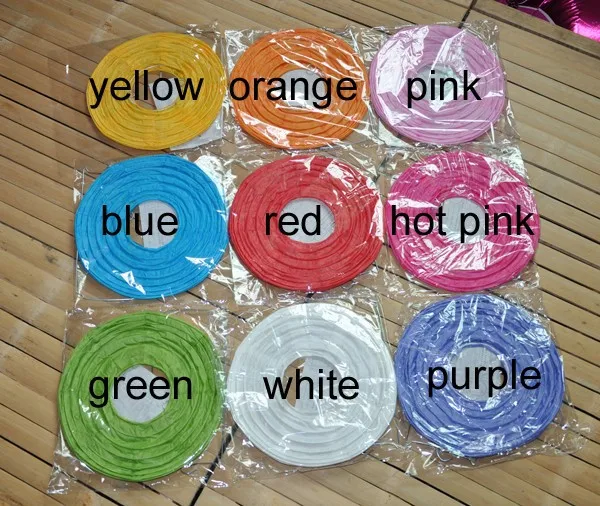 color chart of round paper lanterns