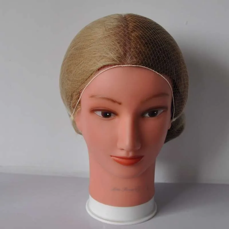 Нейлоновая сетка для волос fines hair net Nelon с "эластичным краем" блонд цвет 144 шт/партия