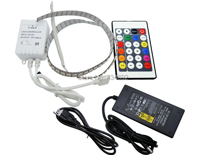 50 см, 72 шт. 5050 RGB SMD 2811IC Светодиодные ленты Метеор узор гибкий свет+ ИК-пульт дистанционного управления+ 5 V 5A Питание