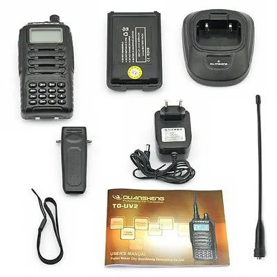 Quansheng TG-UV2 двухдиапазонный CTCSS/DCS автоматический поиск 4 Вт/2 Вт/1 Вт Радио+ аккумулятор 2000 мАч