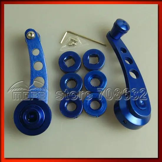 Blue Purple Billet Aluminum Car Manual Window Glass Door Crank Handle Winder Adapter DSC_0670