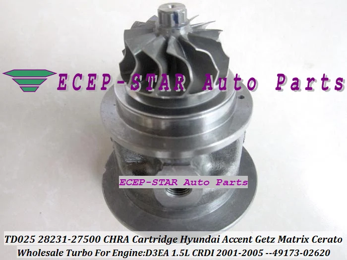 TD025 28231-27500 49173-02620 Turbo CHRA Cartridge Turbocharger Core For HYUNDAI Accent Getz Matrix Cerato 01-05 D3EA (4)