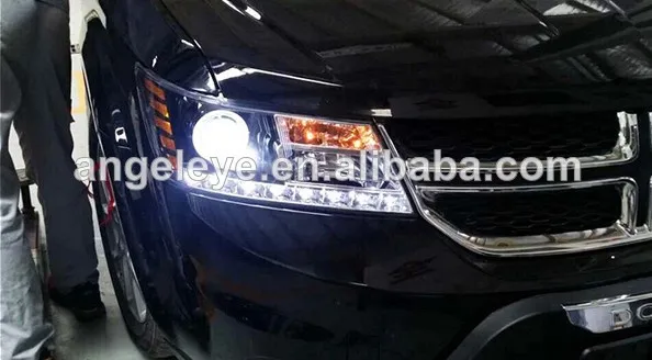 Для Dodge Journey JCUV светодиодный полосная фара с биксеноновым объективом проектора 2009- года