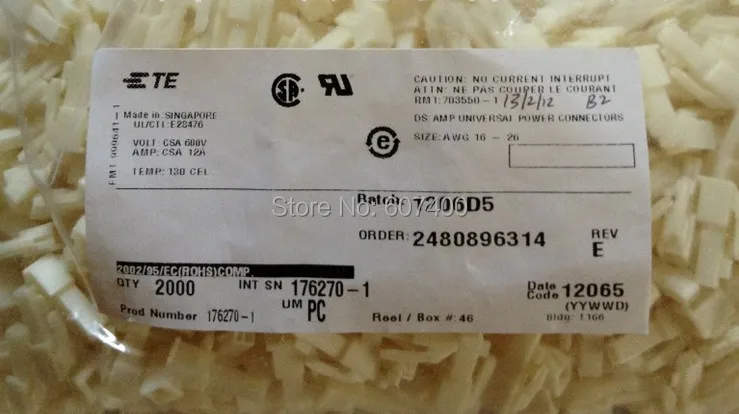 176270-1 UNIV Power Plug hsg 1 P F/h корпуса Amp/TE/TYCO Инструменты для наращивания волос терминалы корпуса 100% новые и оригинальные части
