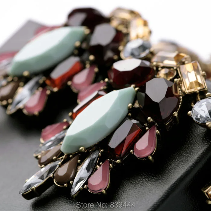 Новинка 2014 года Модные украшения Заводская цена высокое качество Юбилей Jewelry Винтаж цветочный Многоцветный Цепочки и ожерелья