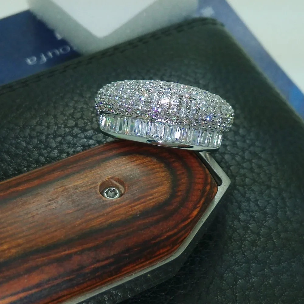 Choucong ослепительно Принцесса Cut Stone 5A камень циркон 10kt Gold Filled обручальное кольцо набор Sz 6-9 R66