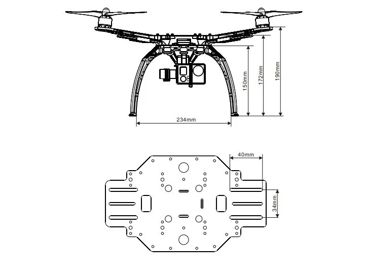 Чертежи квадрокоптера для самостоятельного изготовления