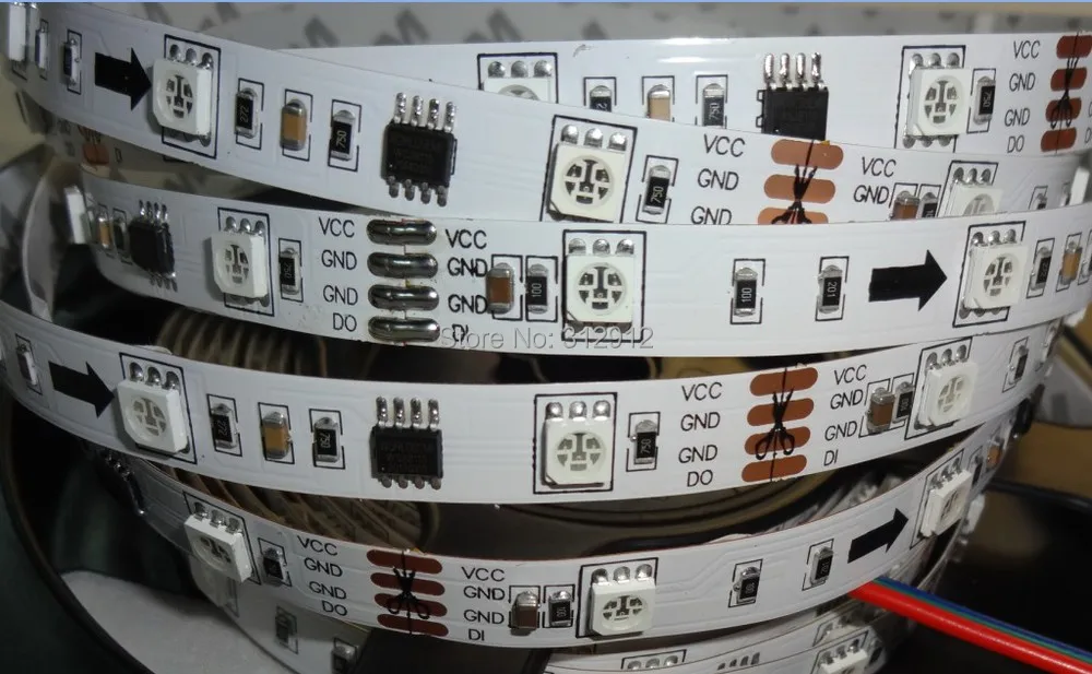 5 м DC12V 30 светодиодов/m 10 шт. WS2811 IC/метр (10 пикселей) СВЕТОДИОДНЫЙ цифровой полосы; IP33; не водонепроницаемый