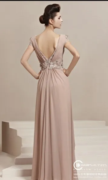 Новая мода vestido de festa longo халат de soiree кепки рукавом кружево Вечерние элегантное вечернее платье Мать невесты платья для женщин