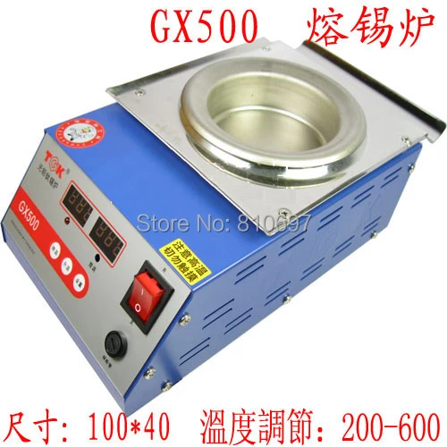 TGK-GX250-500 не содержит свинца, титатовый PCB оборудование для припоя оловянные плавильные котлы титановый паяльник с квадратной ванной для припоя