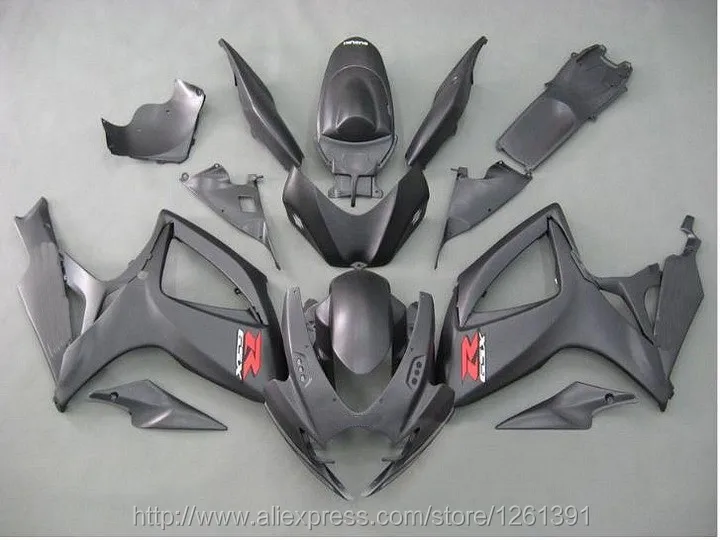 Впрыска ABS+ черный для SUZUKI K6 06 07 GSXR750 GSX-R750 GSXR 750 2006 2007 GSXR-750 обтекатель КУЗОВ