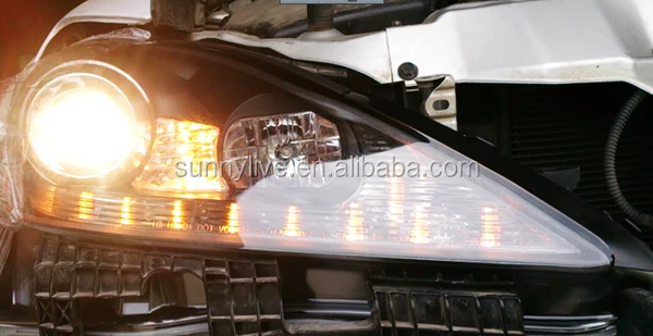 Для Lexus IS250 светодиодные передние фары с объектив проектора 2006-2010 Серебряный Отражатель