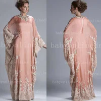 New fashion chiffon high neck lace Long kaftan dress evening dress JQ3309