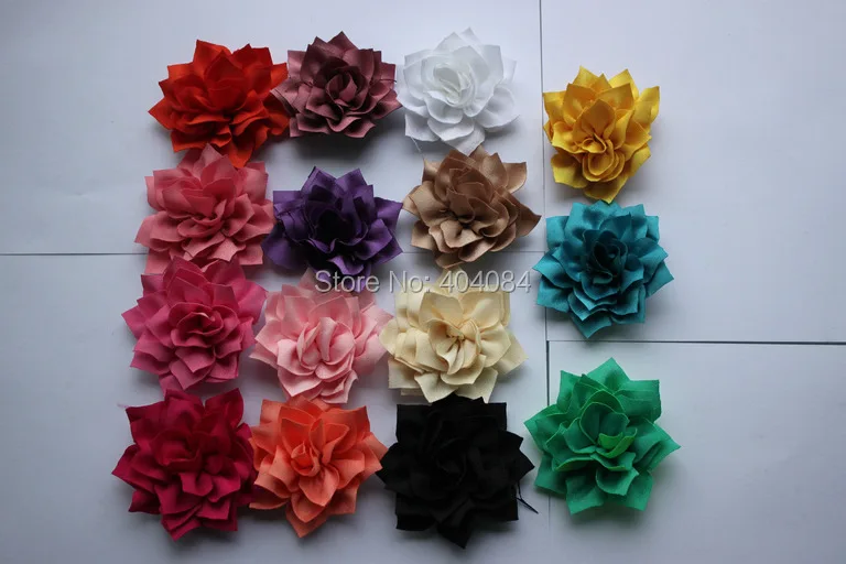 Пробный заказ 20 шт/Партия 15 цветов " Зимние цветы Kanzashi самодельные тканевые цветы цветок повязки Прямая