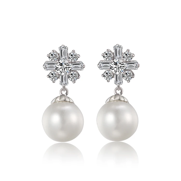 AliExpress Висячие серьги для женщин Bijoux Brinco жемчуг серьги в форме СС белые серьги золотистого цвета модные 27EW-96