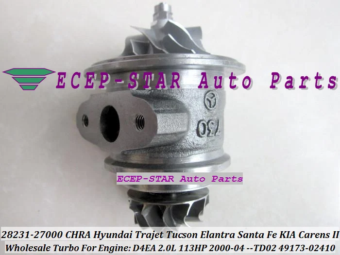TURBO cartridge CHRA Turbocharger Core TD025 28231-27000 49173-02412 For HYUNDAI Elantra Trajet Tucson Santa Fe KIA Carens II D4EA 2.0L CRDi (1)